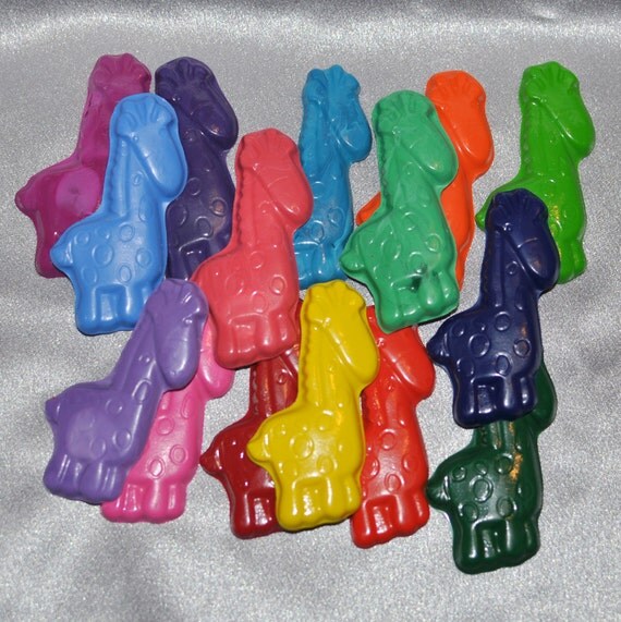 Recycled Crayons Giraffe Shaped Total of 15 Crayons Il_570xn