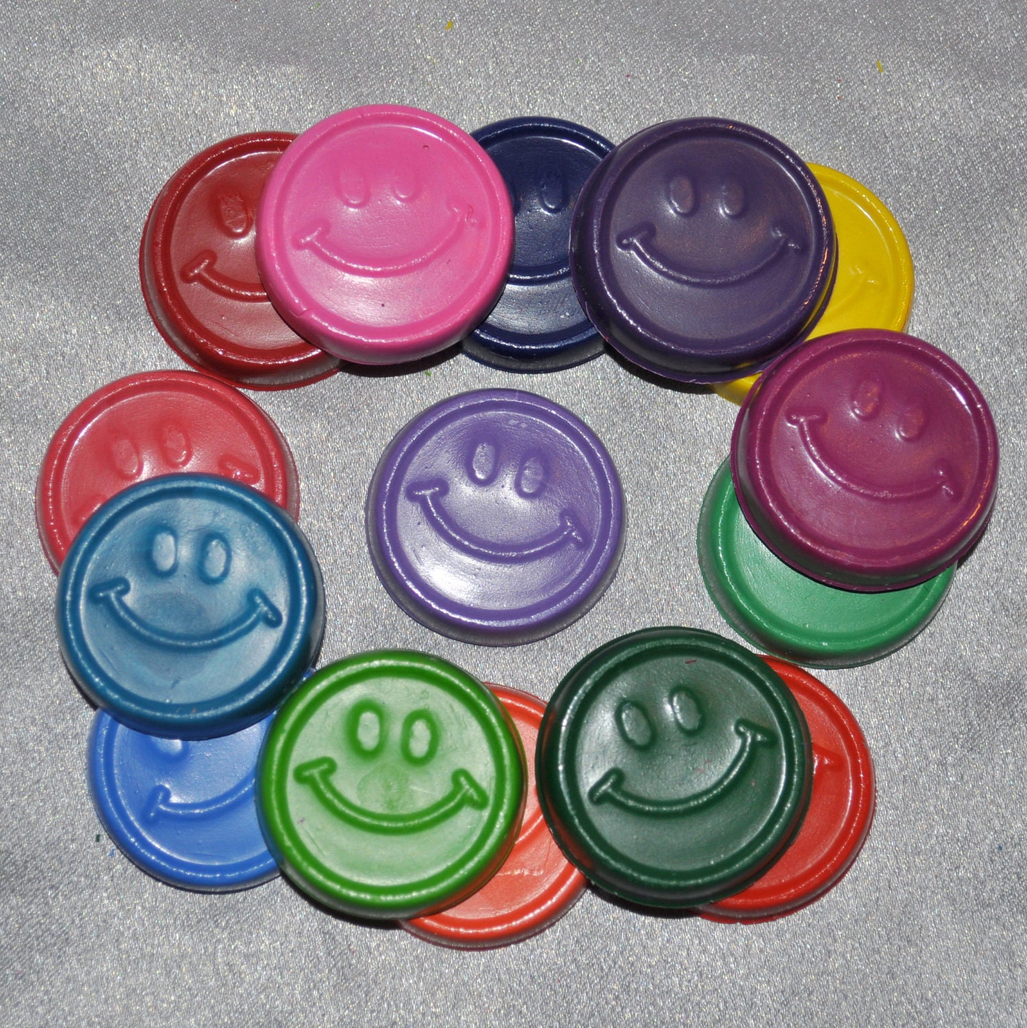 Recycled Crayons Happy Face Shaped Total of 15. Il_570xn
