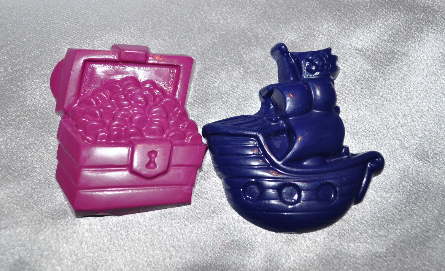 Recycled Crayons Large Pirate Shaped Total of 6.