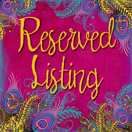 Reserved Listing For bridetess
