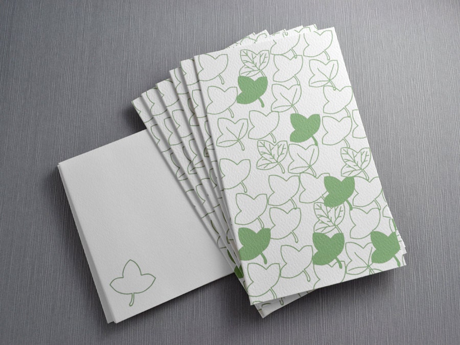 Ivy Cards, Random Leaf Pattern (6)