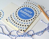 Birthday Card (1) Blue and Black Stars