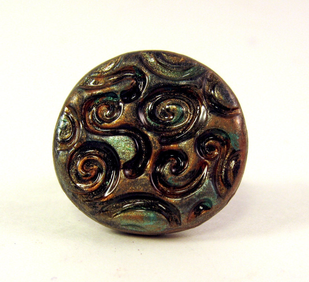 Handmade Metallic Moon Ring