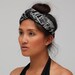 Hand Printed Turban with 'Masks' Print on Black