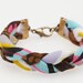 Hand Printed 'Tiger Stripe III' Braided Bracelet