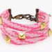 Studded Cuff Bracelet in Hot Pink 'Maze'