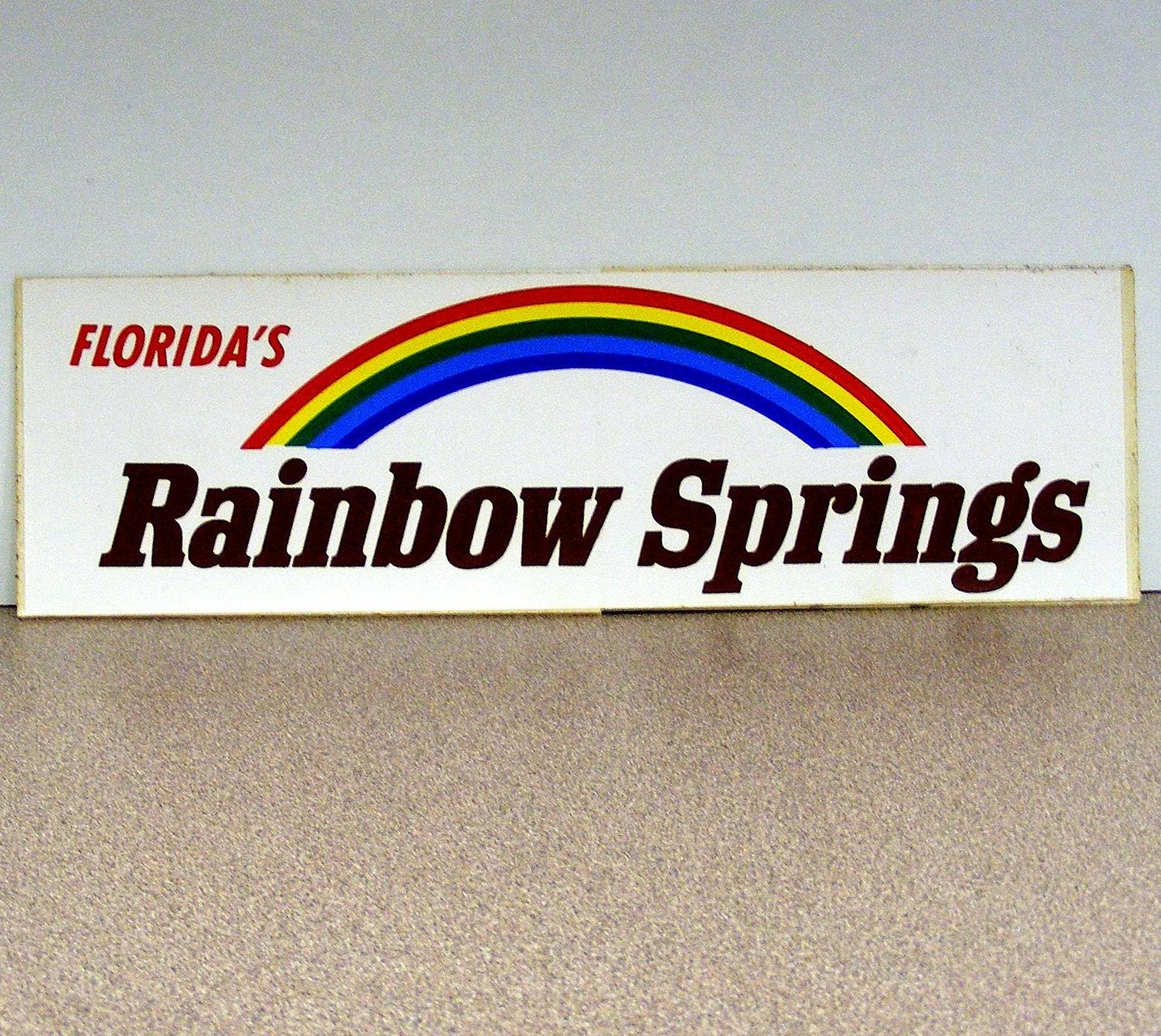 Florida Rainbow Springs vintage bumper sticker