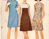 Vtg 1960s Mod A-Line Dress Pattern B36
