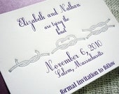 Custom Letterpress - Wedding Save-The-Dates - Tie the KNOT