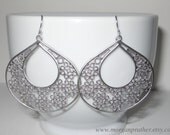 Lacey Dangle Earrings in Silver - Modern Dainty Perfect Gift - morganprather
