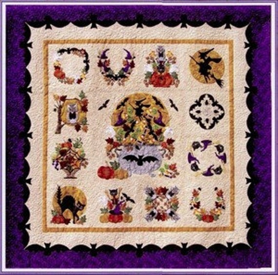 Baltimore Album Halloween Applique 13 Quilt Pattern BOM