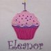 Personalized Custom Happy Birthday Cupcake with Number Candle U-Pink Number Shirt or Onesie SHIPS FREE