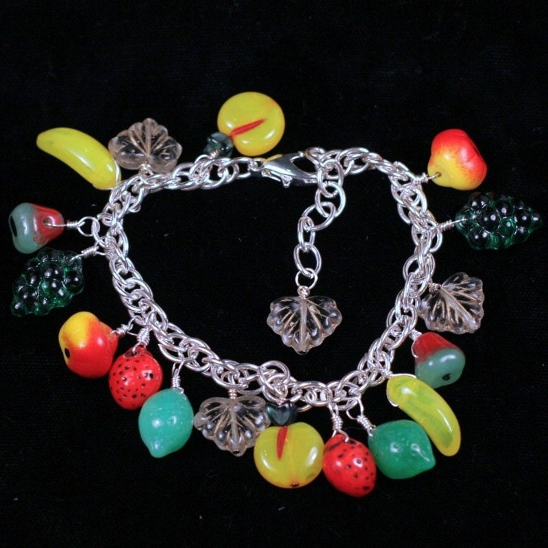 Cha-Cha-Cha fruit charm bracelet