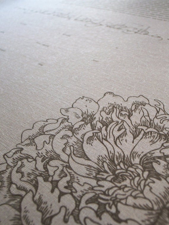Ketubah - Peony (Printed on Italian Bookcloth)