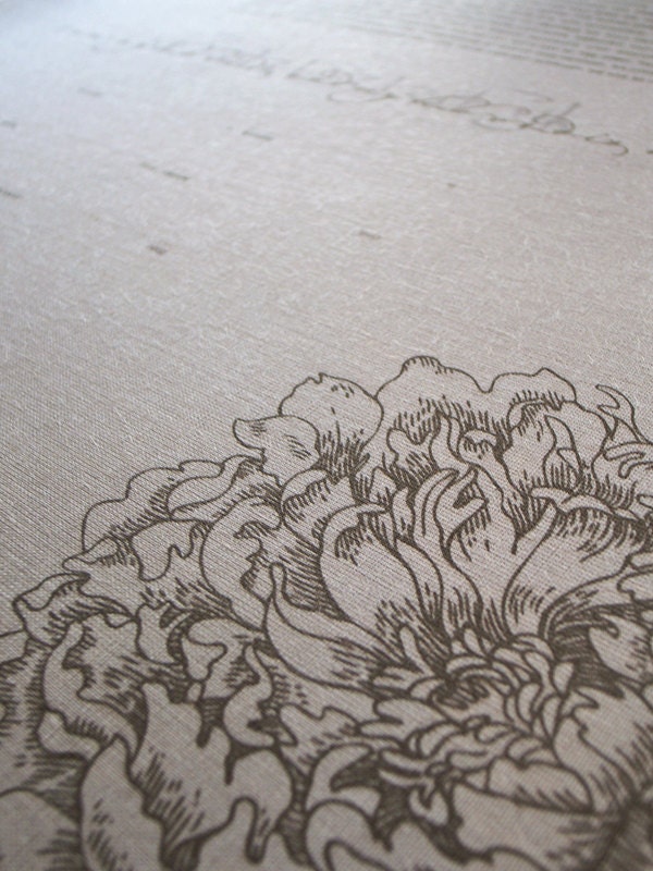 Ketubah - Peony (Printed on Italian Bookcloth)