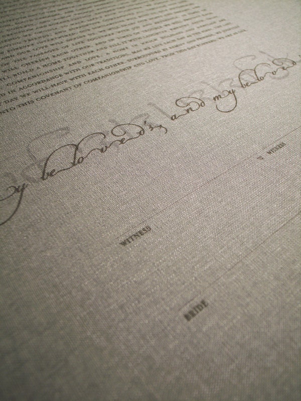 Ketubah - Peony (Printed on Italian Bookcloth)