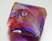 Flamingo Twist - Lampwork Diamond Focal Bead