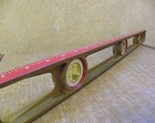 Vintage Red Diamond Bubble Level -- No. 524 Aluminum made in the USA