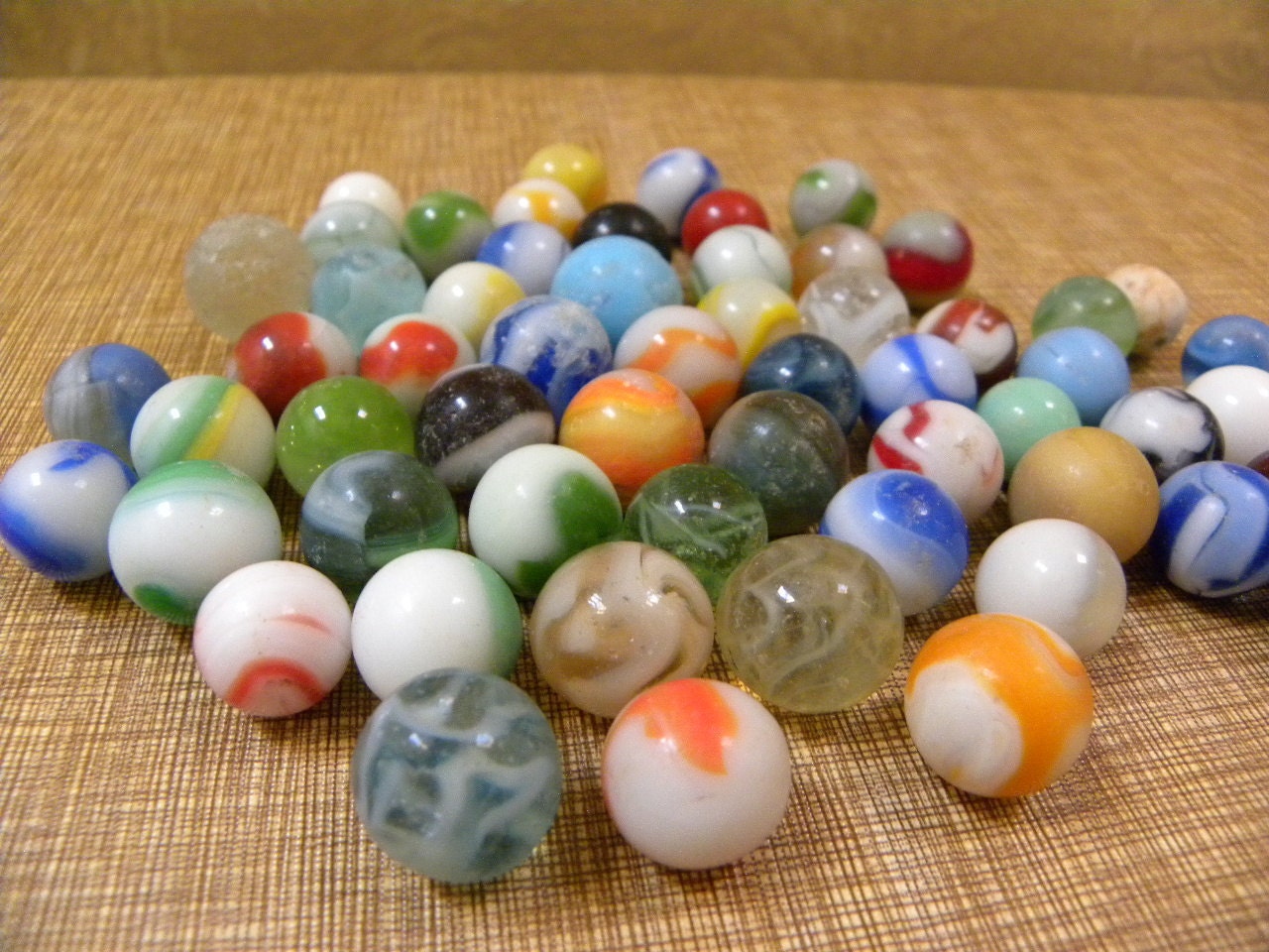 Vintage Glass Marbles Collection of 58 Antique by RedRubyRetro