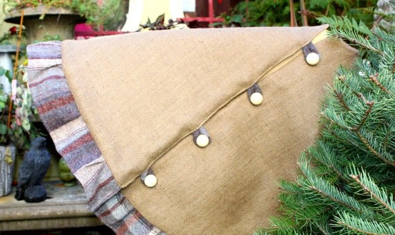 christmas tree skirt rustic plaid by littleorangeroom on etsy christmas tree skirt rustic plaid by littleorangeroom on etsy