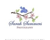 Premade Business Logo Design - Bird and Flowering Branch