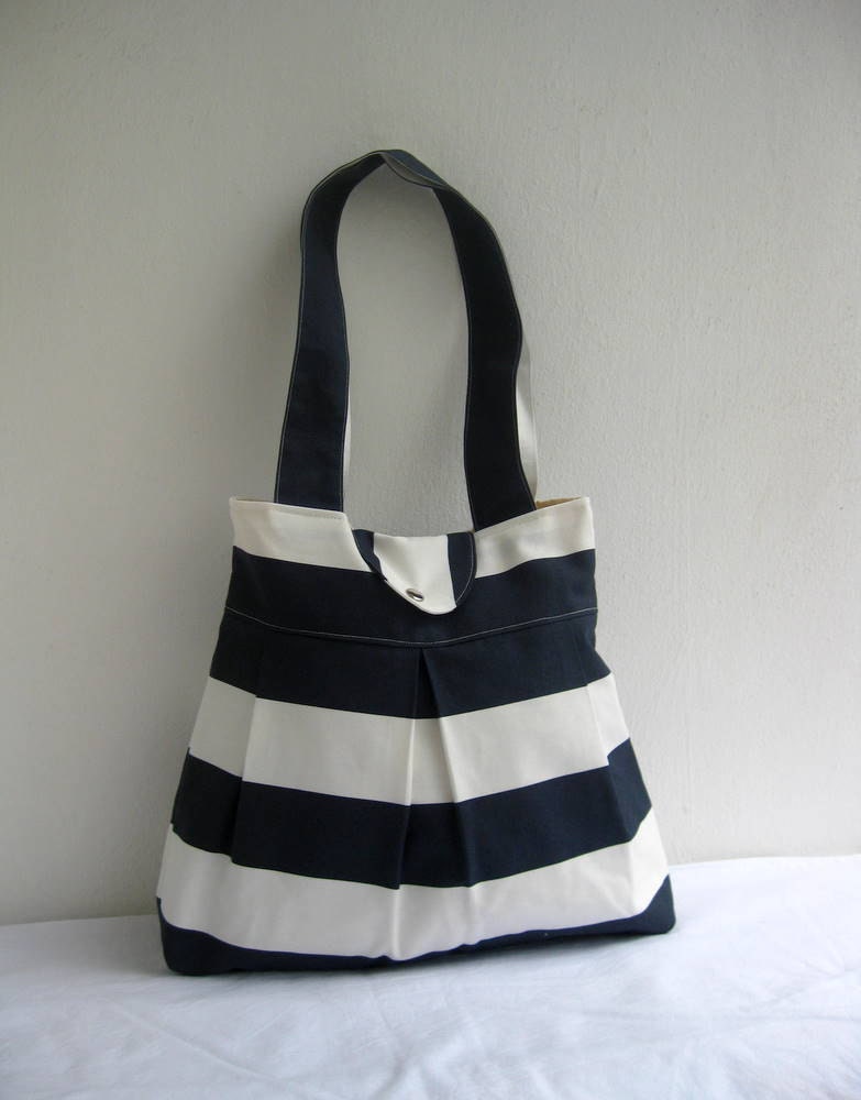 Big Tote-Double Straps-Large-Pleated