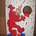 Party Elmo bean toss with 4 bean bags