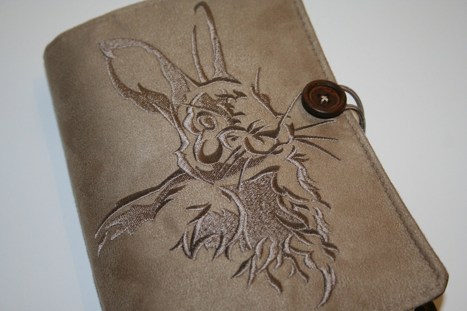 Embroidered Bunny Book Cover