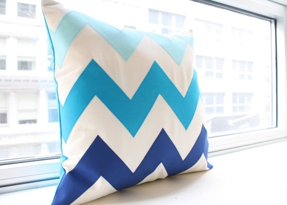 Ocean Chevron Pillow