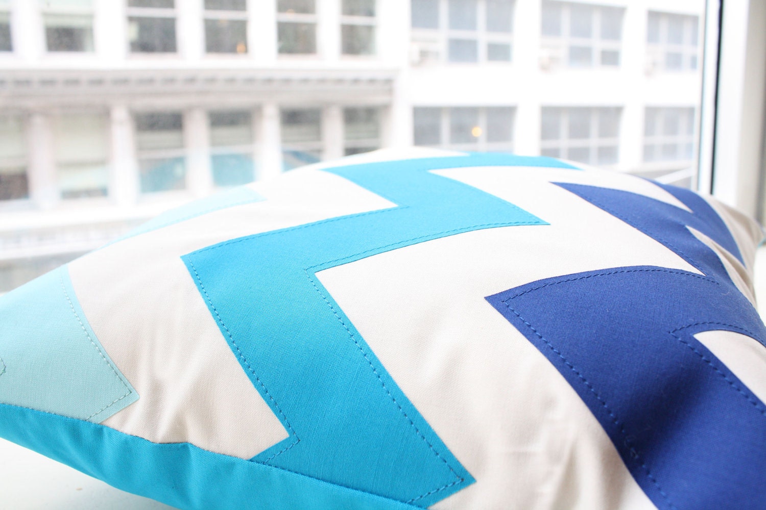 Ocean Chevron Pillow