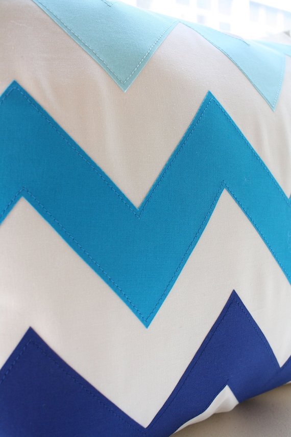 Ocean Chevron Pillow