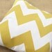 Charcoal Gray Chevron Pillow - Square