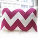 Chevron Pillow in Fuchsia