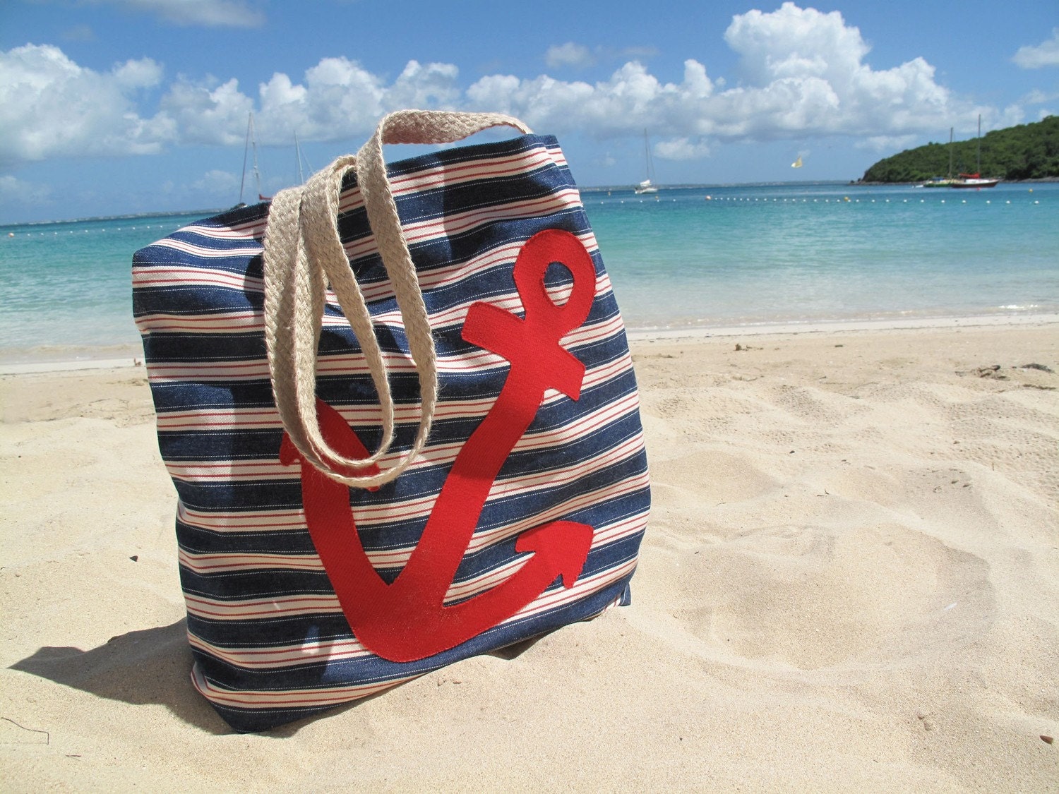 CUSTOM - FOR CHRISTINA Anchor Beach Tote