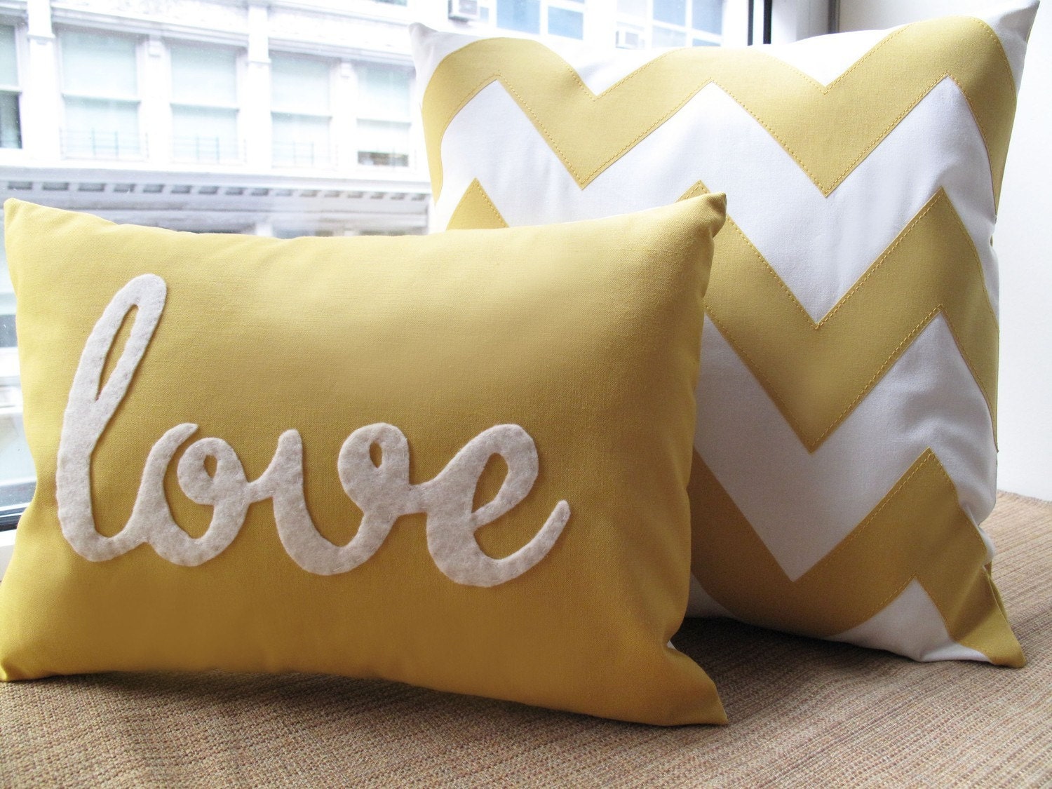 Yellow Love PIllow - Home and Living / Decor and Housewares