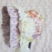 Newborn Bonnet, Baby Girl Hat, Lavender Dots, Ready to Ship