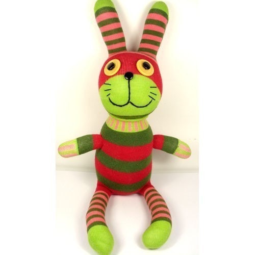 Handmade Sock Rabbit Bunny Stuffed Animal Doll Baby Toys easter gift