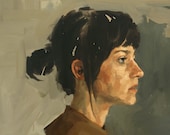 The Separation,  Large Digital Art Print Poster of Original Oil Painting Portrait