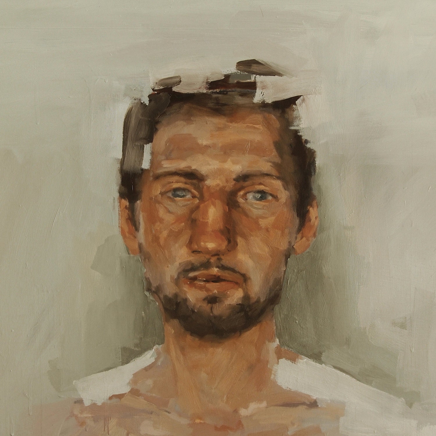 The Sufferer, Fine Art Print of Original Oil Painting Portrait, 13 x 19 inches