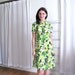 Vintage 1960's Modern Green Abstract Shift Dress / Mad Men Fashion