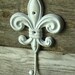 Wall Hook- Cast Iron Fleur De Lis Wall Hook/Hanger
