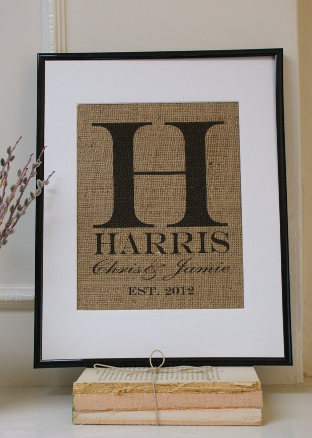 Burlap Wedding and Anniversary Artwork