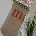 ORIGINAL Personalized Pom-Pom Burlap Christmas Stocking