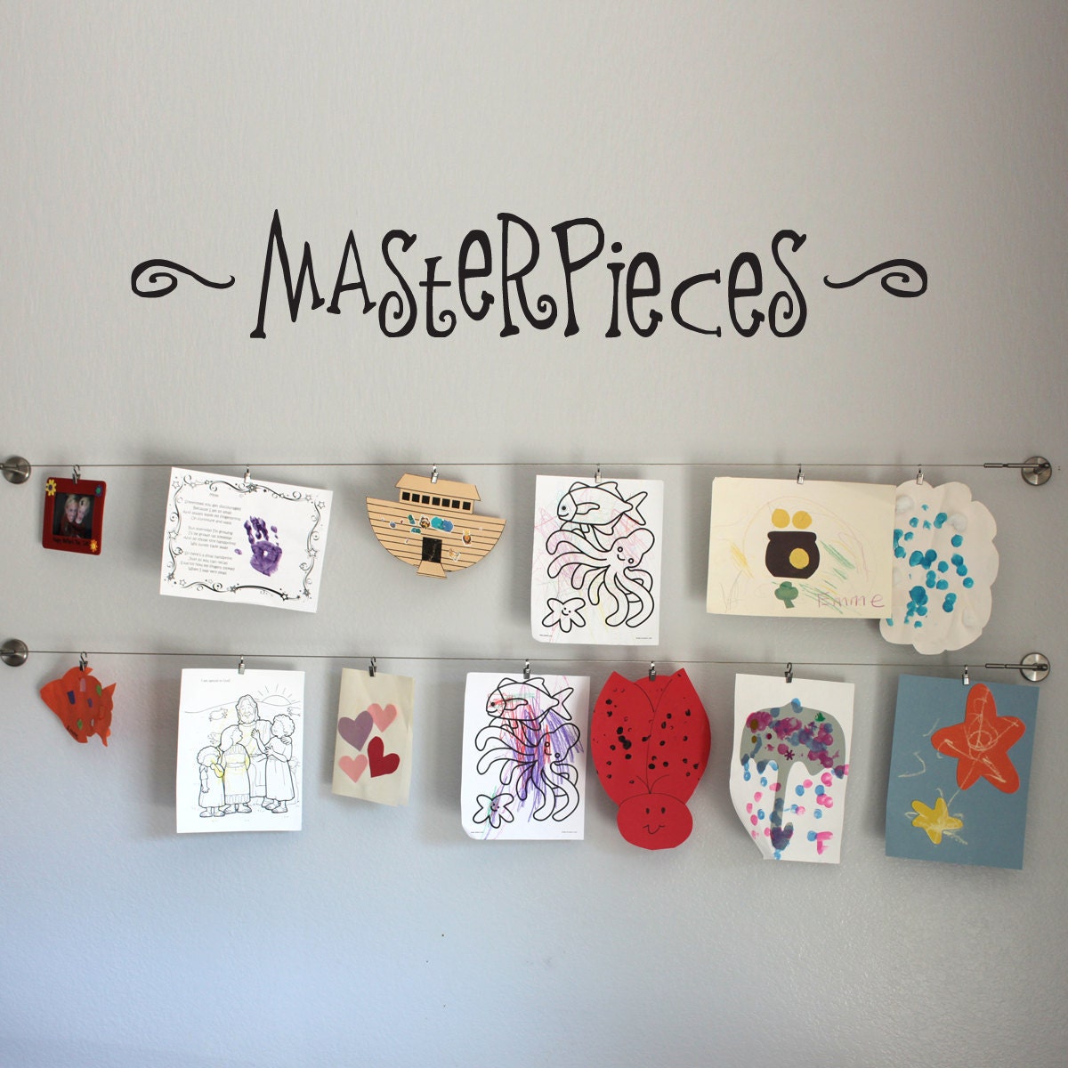 Masterpieces Wall Decal - Large - Children Artwork Display Decal