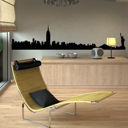 NYC Manhattan Skyline Decal - Vinyl Wall Sticker
