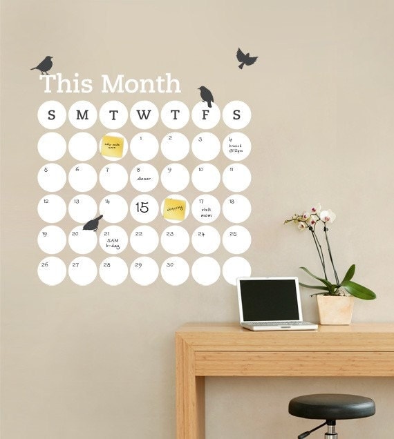 Daily Dot Dry Erase Wall Calendar - Vinyl Wall Decal