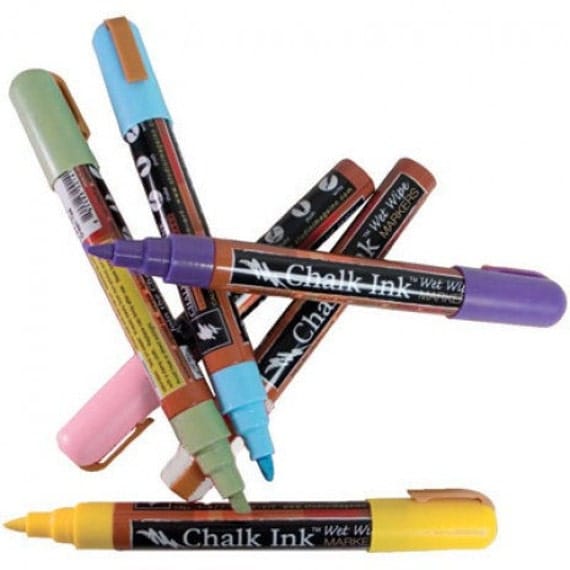 Chalk Ink - Chalkboard Marker - 6 Color Pen Set - 6mm