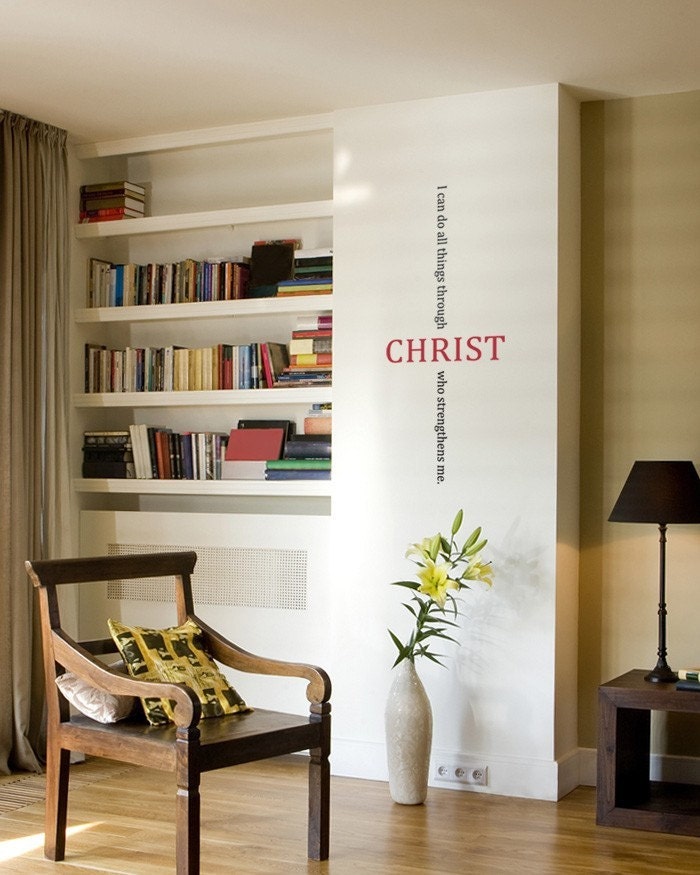 Christ Bible Quote Decal - Vinyl Wall Sticker