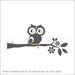 Owl on a Branch Decal - Cute Vinyl Wall Sticker