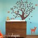 Tree with Birds and Fawn Decal Set - Kid's Nursery Room Wall Decal